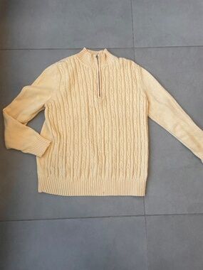 Karen Scott Cable Knitted Zipped Turtleneck Sweater Size M Men’s